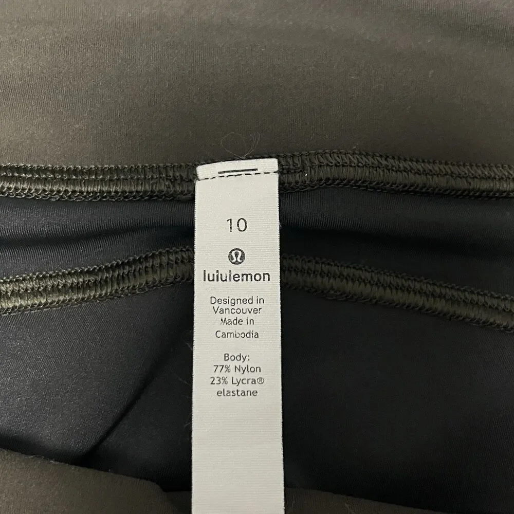 Lululemon Invigorate High Rise Tight 25” Leggings In Dark Olive Women’s Size 10
